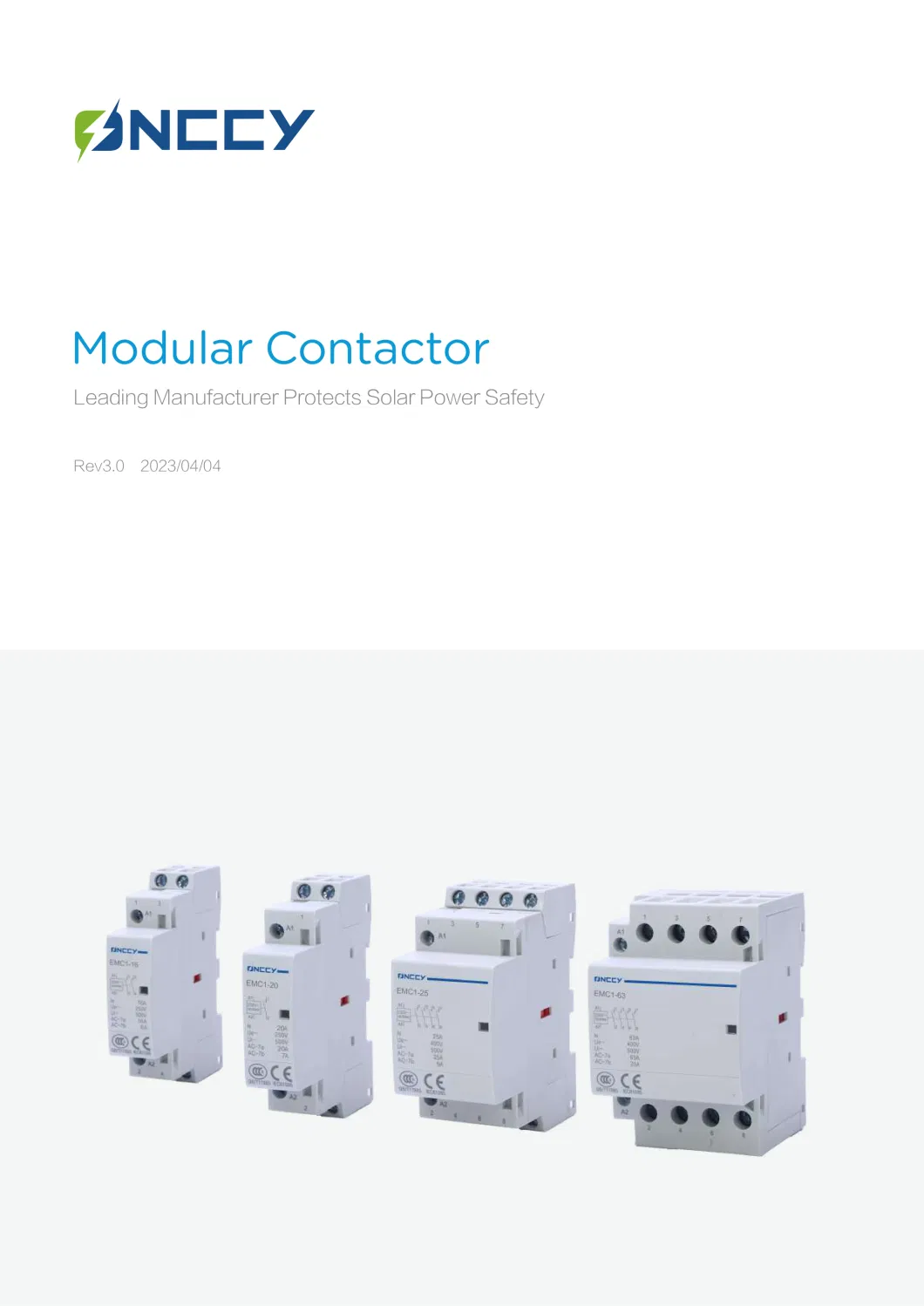 1p 1, 2 Electric Modular 32A-63A 230V AC/DC Contactor with CE Certification