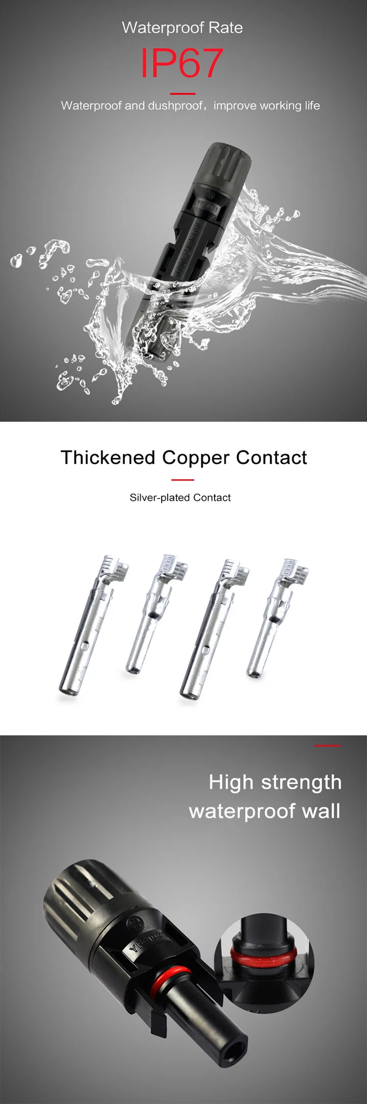 Nova Mc4 Solar Cable Connector with TUV Approvals