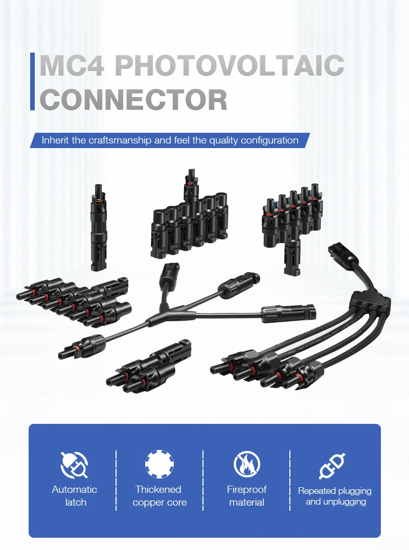 High Quality Mc-4 Connector DC 1500V Solar PV Cable Connector for PV Combiner Box Wire