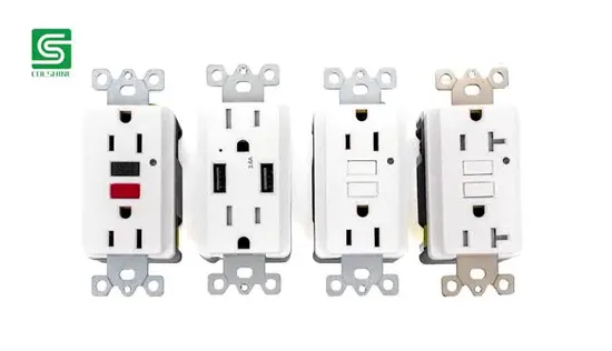 Duplex Receptacle Outlet 20A 125V Self Test GFCI Wall Socket