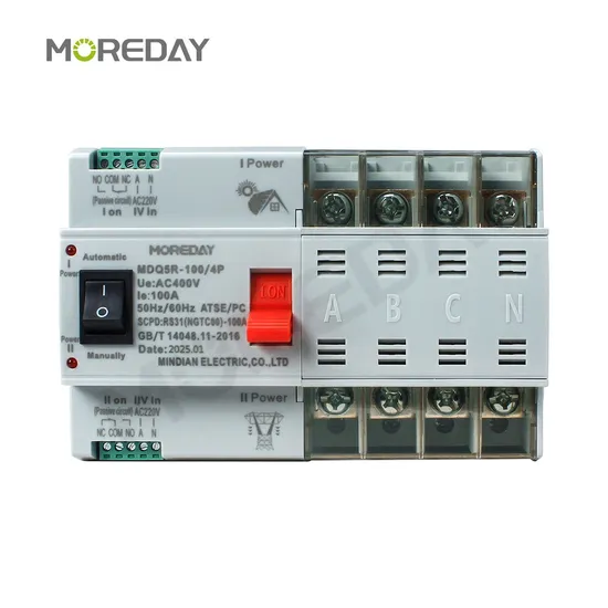 Moreday 2p 3p 4p ATS 63A 100A 125A Generator ATS Controller Automatic Transfer Switch Dual Power Changeover Switch PC Class