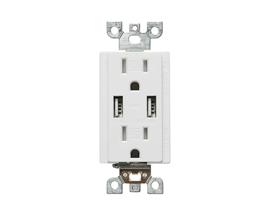 UL Listed 15A 120V a+C USB & GFCI Combination Wall Outlet Socket