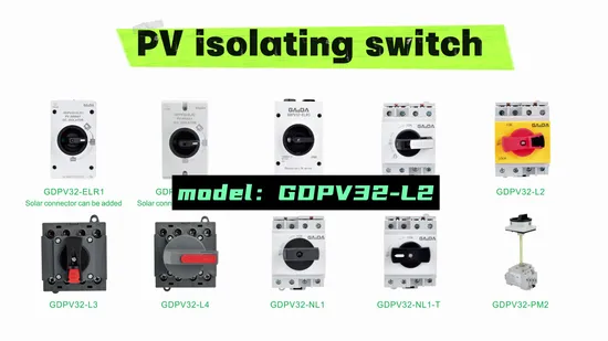 PV Disconnect Switch Waterproof Isolation Switch IP20 Isolator Disconnect Switch